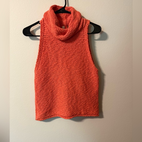 Pilcro Orange Sleeveless Cowl Neck Sweater - Picture 1 of 4